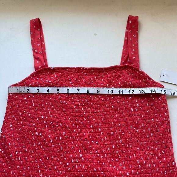 NWT BP Smocked Bodycon Stretchy Tank Dress Women's M Red Pink Mini Sleeveless - Picture 7 of 15